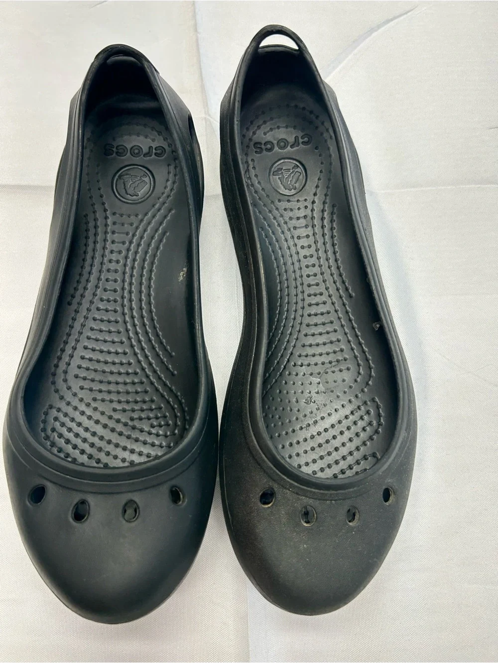 CROCS Women’s Black Slip-On Ballet Flats - Lightweight Water-Friendly